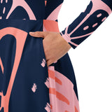 SWBG NO RELIGION long sleeve midi dress